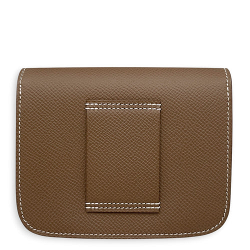 Constance Slim Etoupe Wallet in Epsom Gold hardware CL2608-22888 2