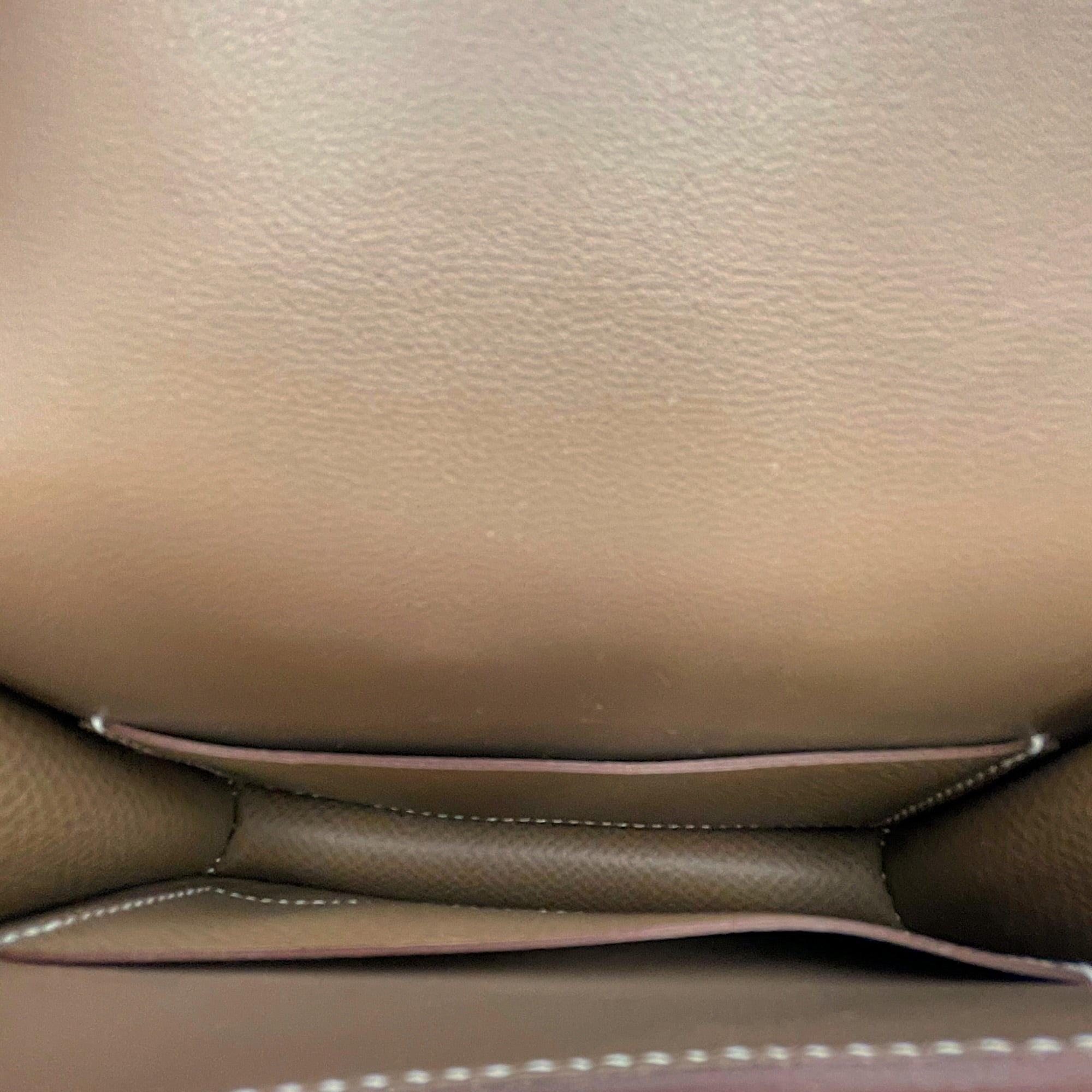 Constance Slim Etoupe Wallet in Epsom Gold hardware CL2608-22888 4