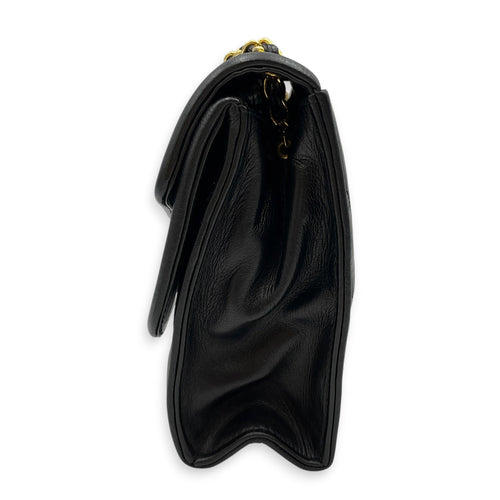 Vintage CC Logo Tassel Asymmetrical Double 20cm Black Crossbody Bag in Lambskin Gold hardware CL2608-22896 4