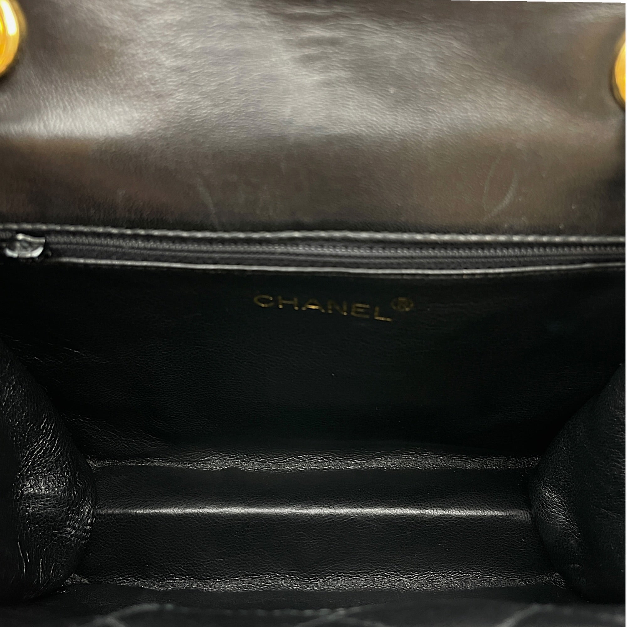 Vintage CC Logo Tassel Asymmetrical Double 20cm Black Crossbody Bag in Lambskin Gold hardware CL2608-22896 9