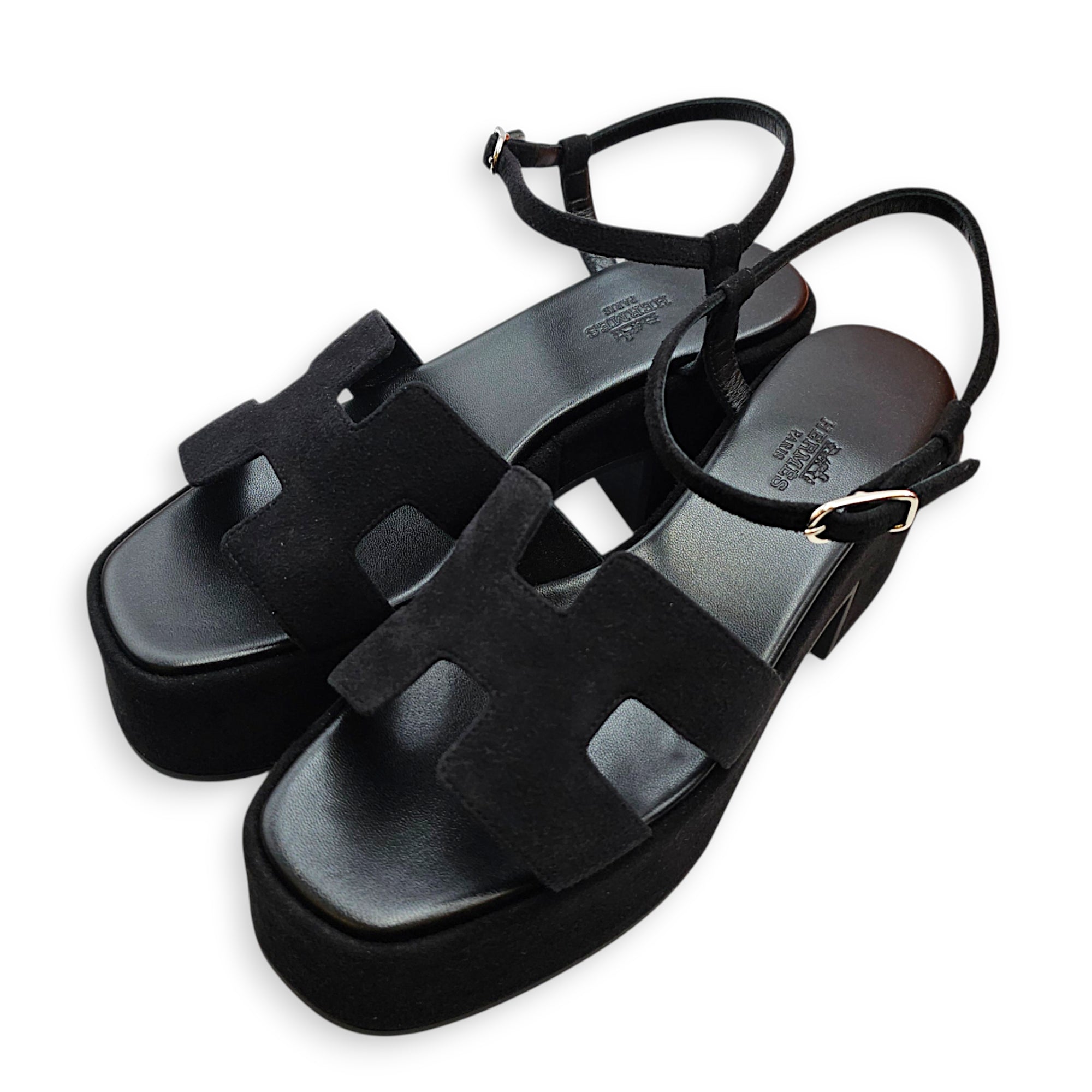 Jam 30  37.5 Noir Sandals in Suede Leather CL2608-22900 2
