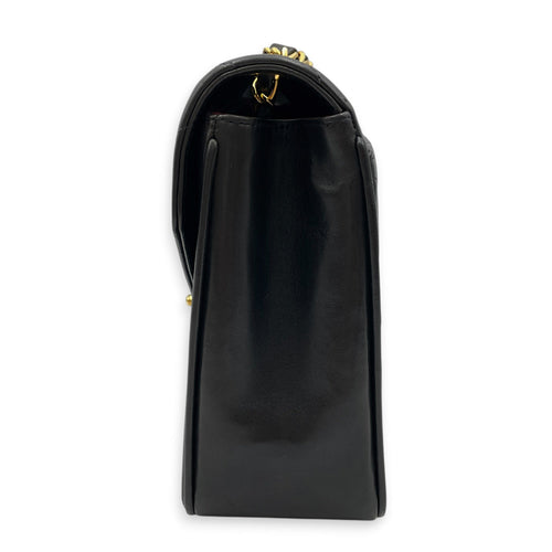 Vintage Chevron Envelope Flap 24cm Black Shoulder Bag in Lambskin Gold hardware CL2608-22902 5