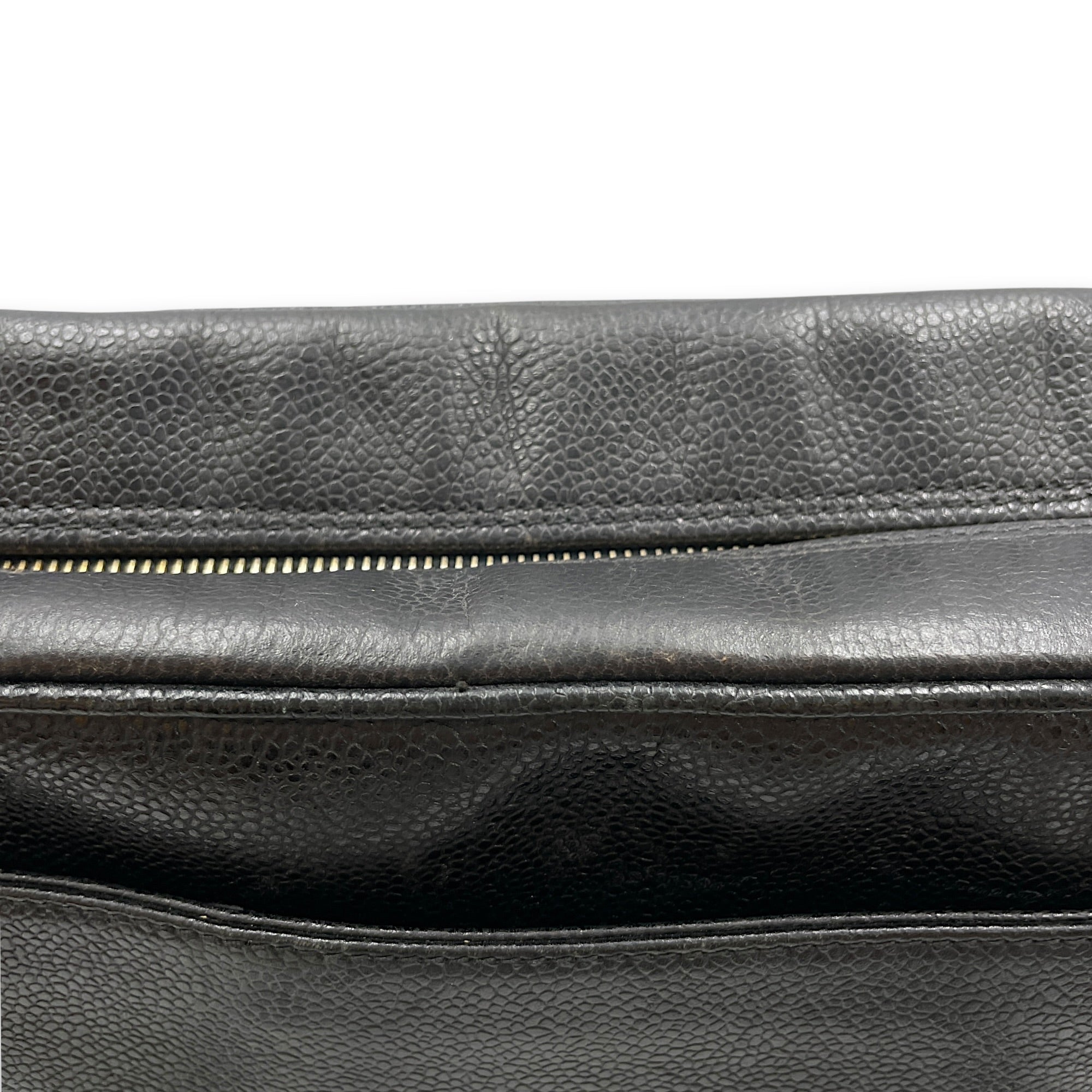 Vintage Triple CC 30cm Black Shoulder Bag in Caviar Leather Gold hardware CL2608-22904 10