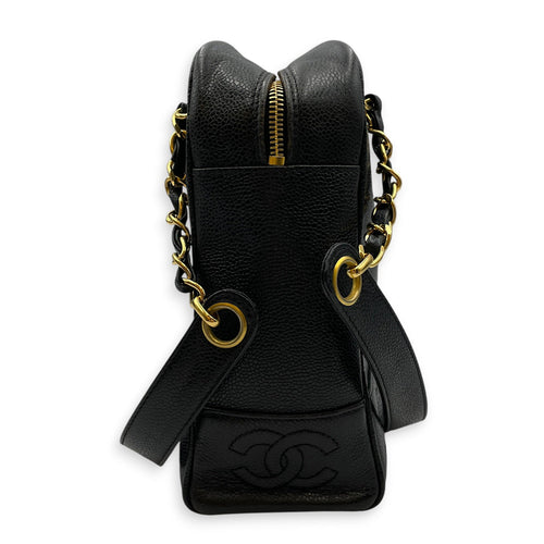 Vintage Triple CC 30cm Black Shoulder Bag in Caviar Leather Gold hardware CL2608-22904 3