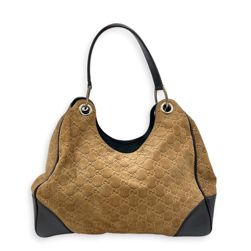 Monogram GG Hobo Brown Shoulder Bag in Suede Leather Gold hardware CL2608-22906 1
