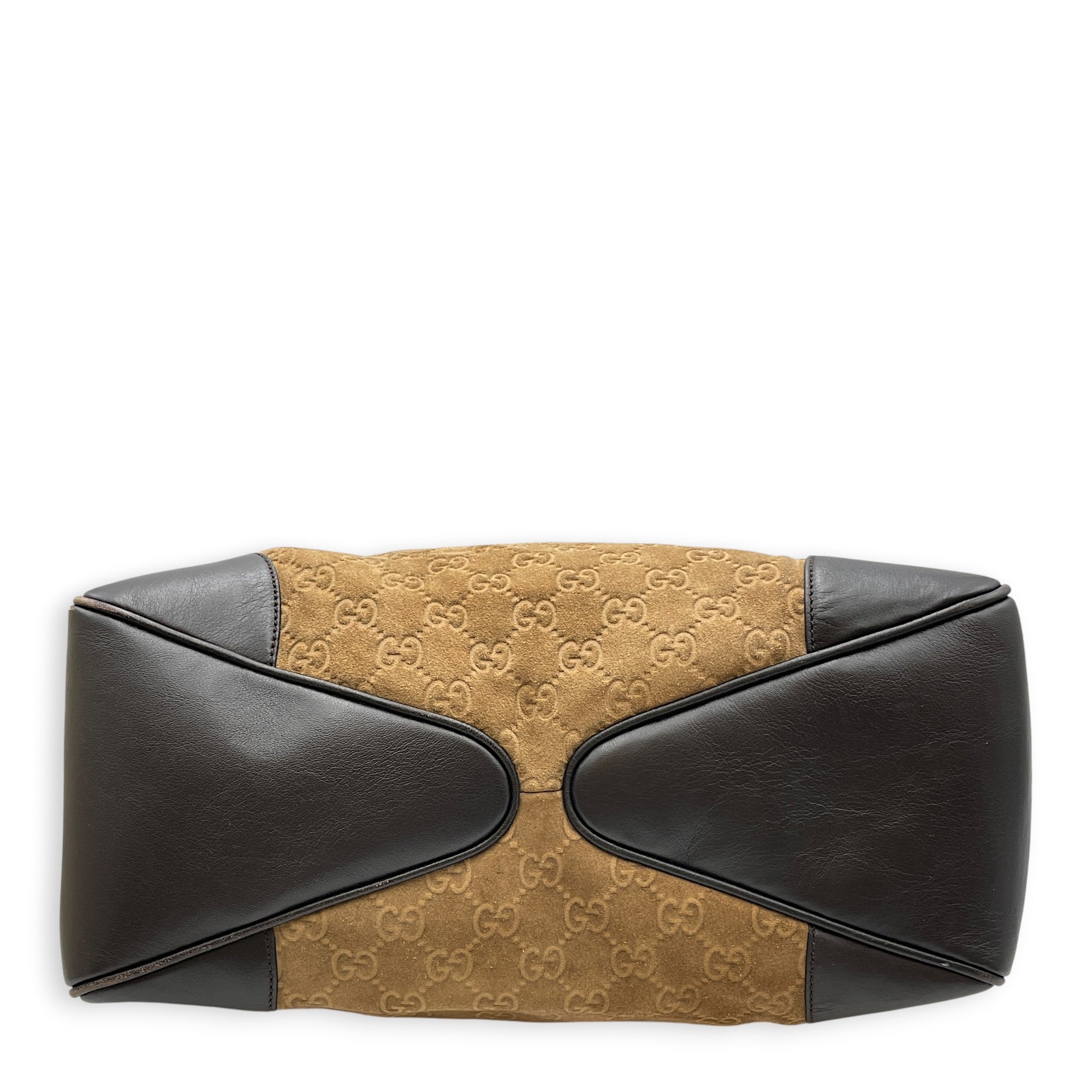 Monogram GG Hobo Brown Shoulder Bag in Suede Leather Gold hardware CL2608-22906 5