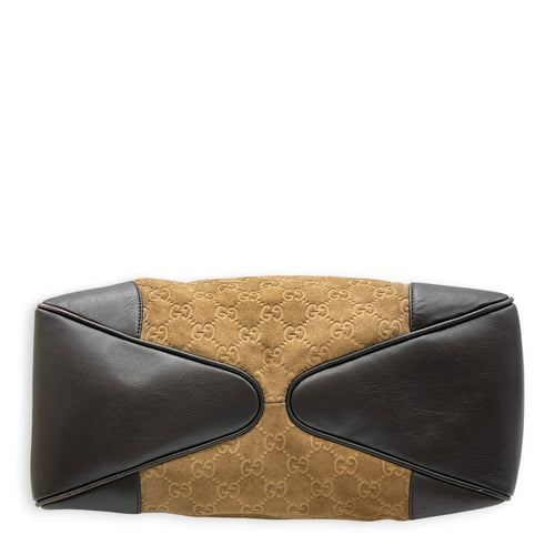 Monogram GG Hobo Brown Shoulder Bag in Suede Leather Gold hardware CL2608-22906 5