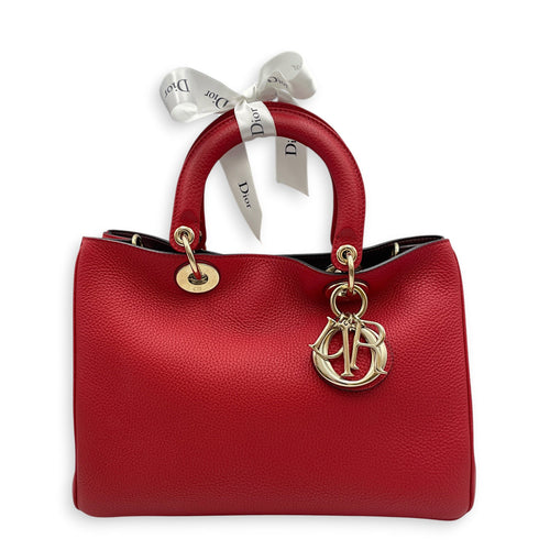 Diorissimo 30cm Red Top Handle Bag Gold hardware CL2608-22909 1