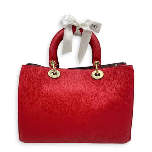 Diorissimo 30cm Red Top Handle Bag Gold hardware CL2608-22909 2