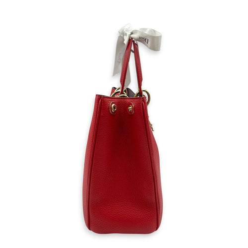 Diorissimo 30cm Red Top Handle Bag Gold hardware CL2608-22909 3