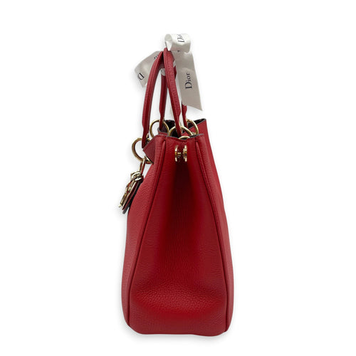 Diorissimo 30cm Red Top Handle Bag Gold hardware CL2608-22909 4
