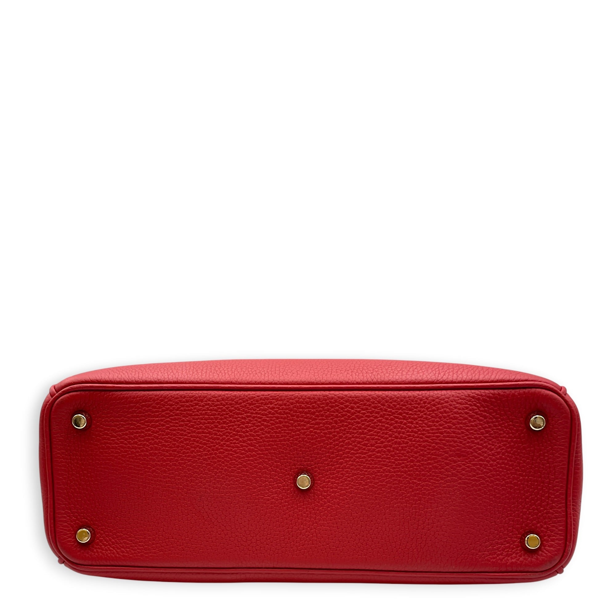 Diorissimo 30cm Red Top Handle Bag Gold hardware CL2608-22909 5