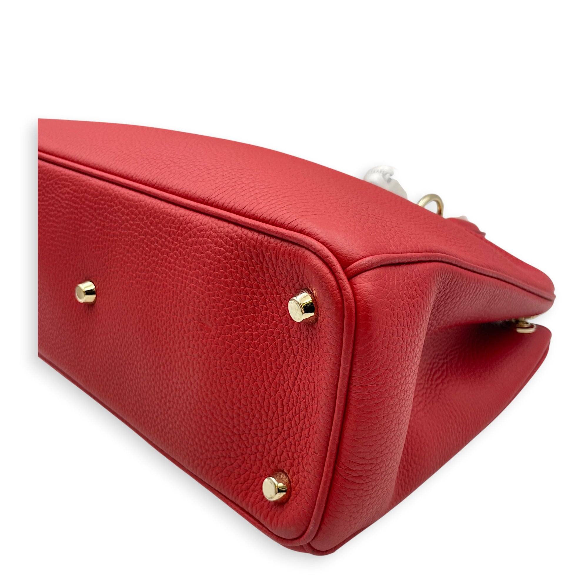 Diorissimo 30cm Red Top Handle Bag Gold hardware CL2608-22909 8