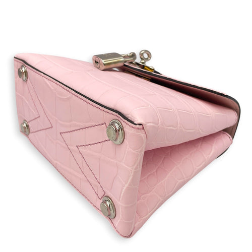 Mini Rose Des Vents 19cm Pink Shoulder Bag in Alligator Silver hardware CL2608-22911 8