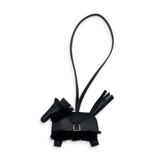Rodeo Robeo Pluch PM Noir Bag Accessory in Swift Gold hardware CL2608-22912 2