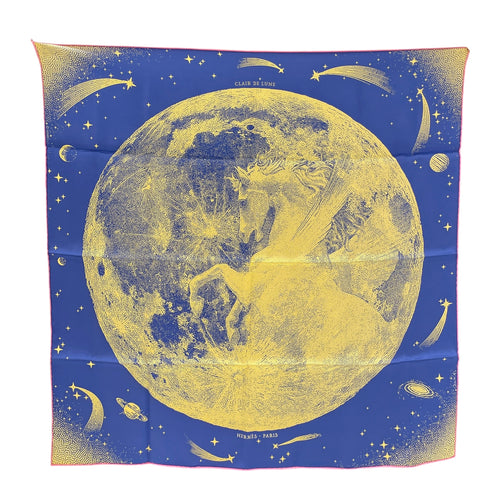 Clair de Lune  75 Blue Myosotis/Jaune Scarf CL2608-22915 1