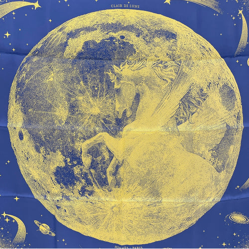 Clair de Lune  75 Blue Myosotis/Jaune Scarf CL2608-22915 2