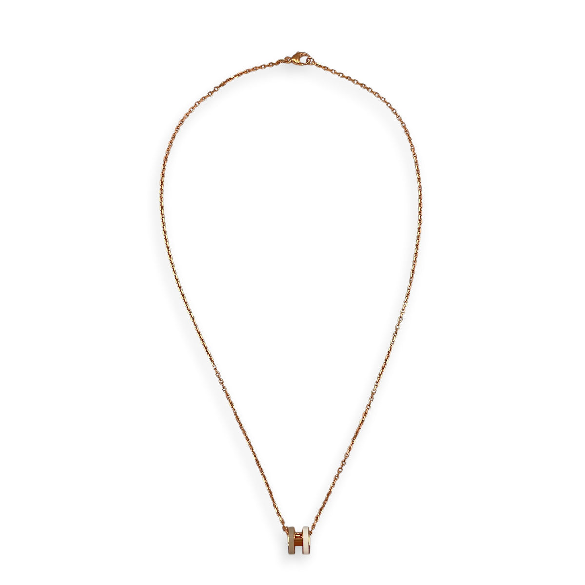 Mini Pop H Rocabar Pendant Systeme Necklace Rose Gold hardware
