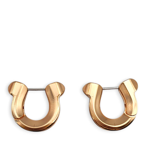 Jockette Earrings, small model Etoupe Earrings in Epsom Rose Gold hardware