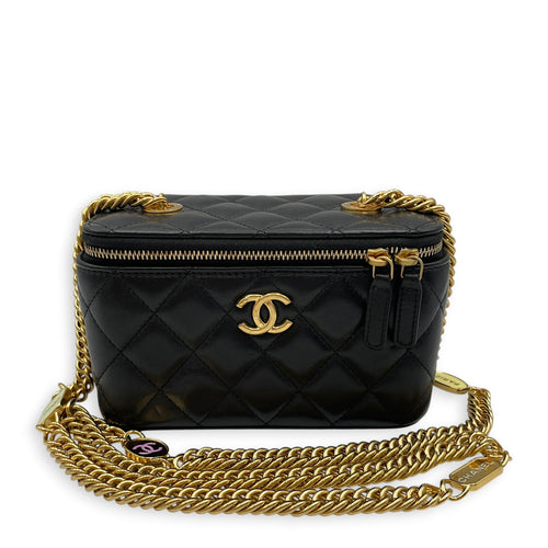 Vanity Case Black Crossbody Bag in Lambskin Gold hardware CL2608-22954 11