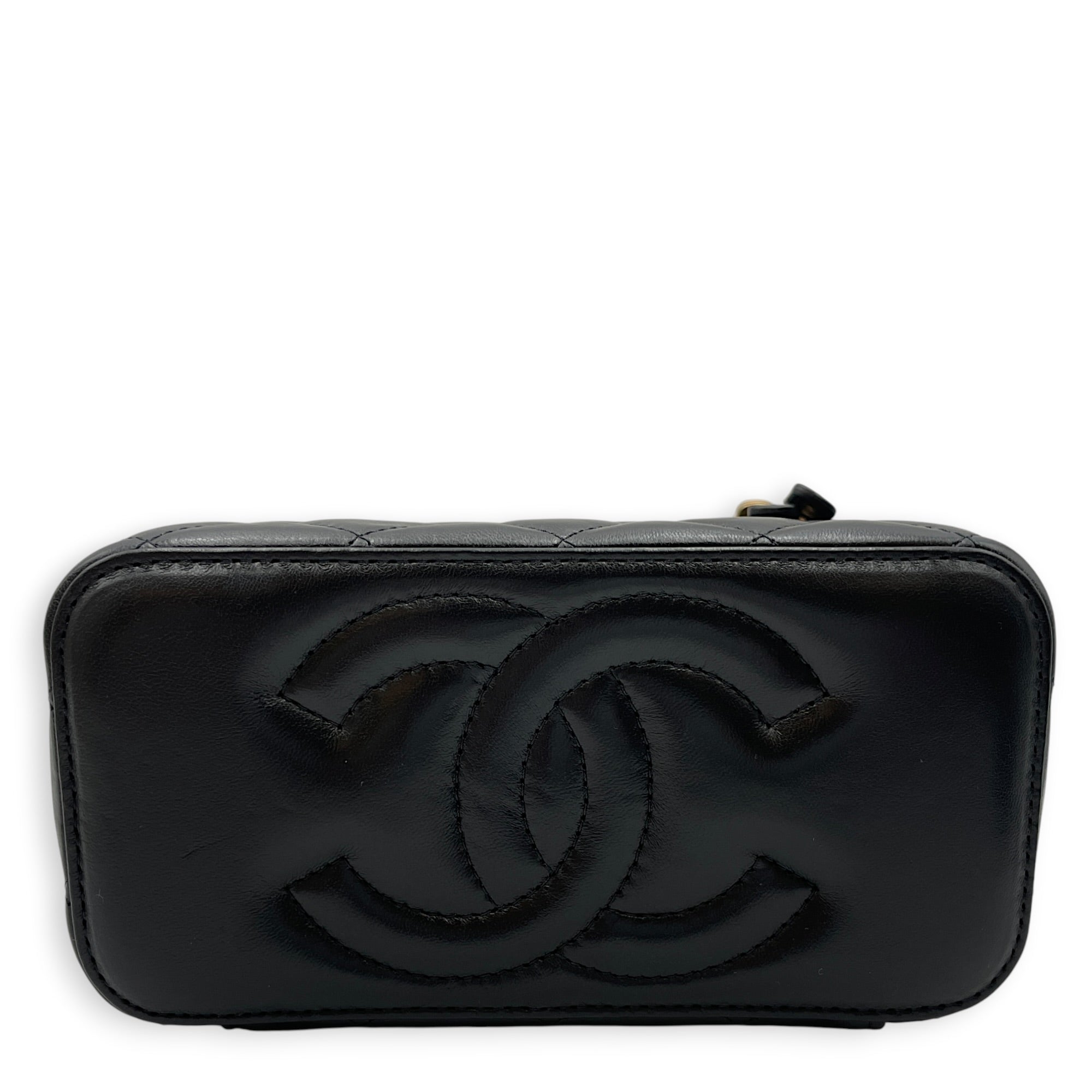 Vanity Case Black Crossbody Bag in Lambskin Gold hardware CL2608-22954 6