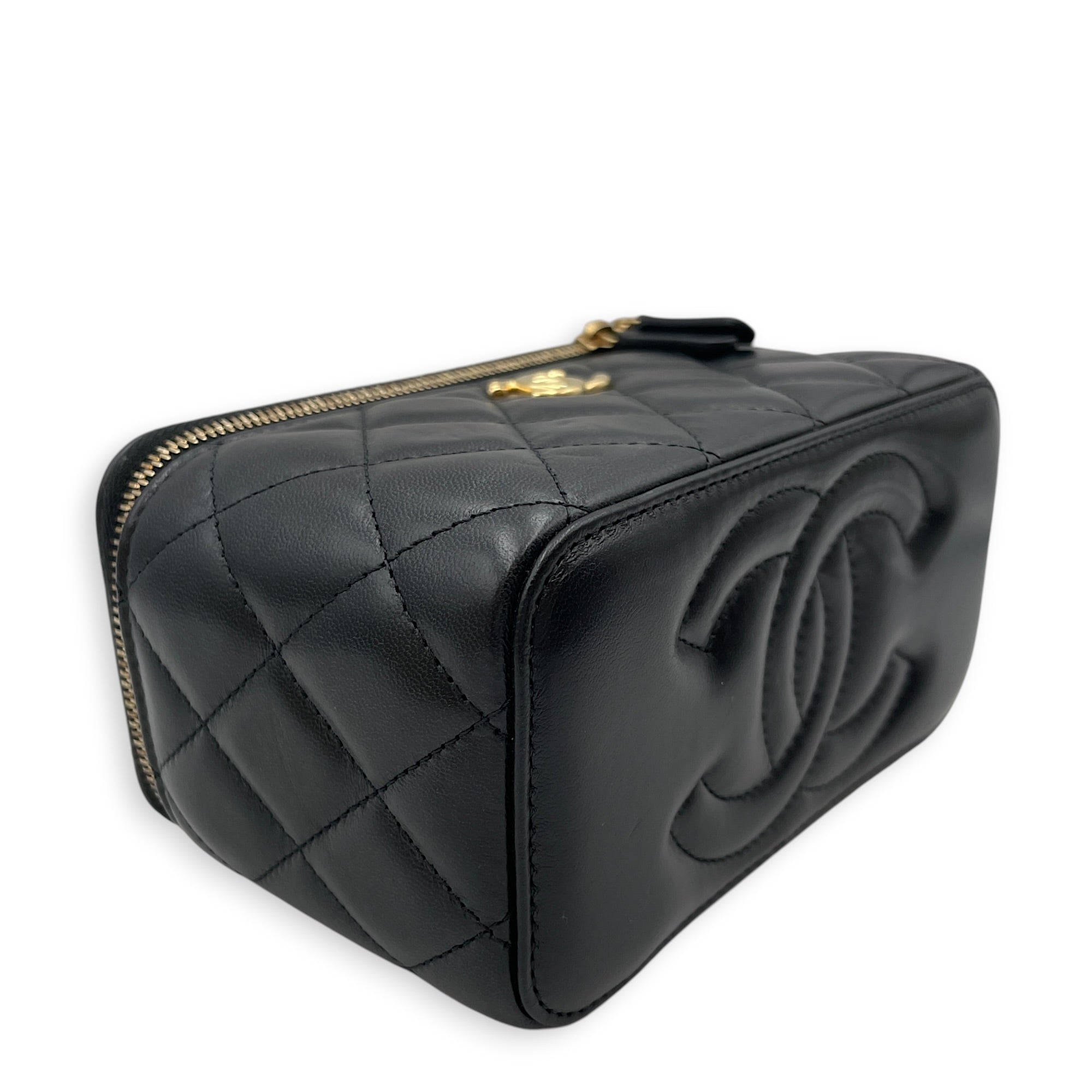 Vanity Case Black Crossbody Bag in Lambskin Gold hardware CL2608-22954 7