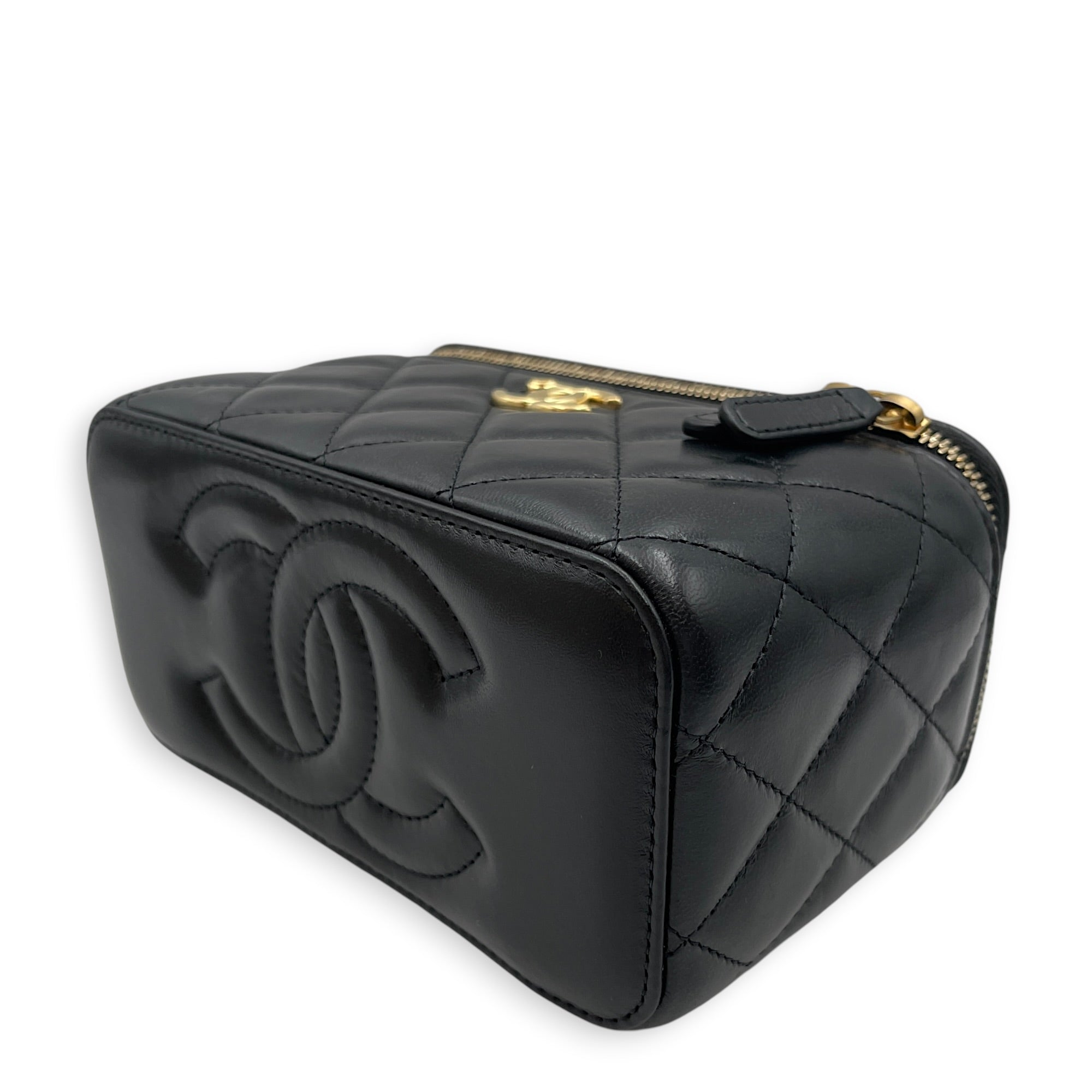 Vanity Case Black Crossbody Bag in Lambskin Gold hardware CL2608-22954 8