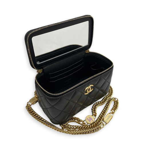Vanity Case Black Crossbody Bag in Lambskin Gold hardware CL2608-22954 3