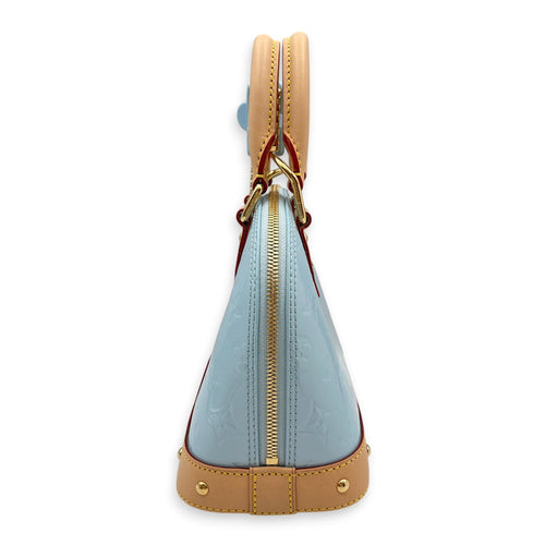 Limited Edition Alma BB Blue Crossbody Bag in Monogram Vernis Leather Gold hardware CL2608-22965 3