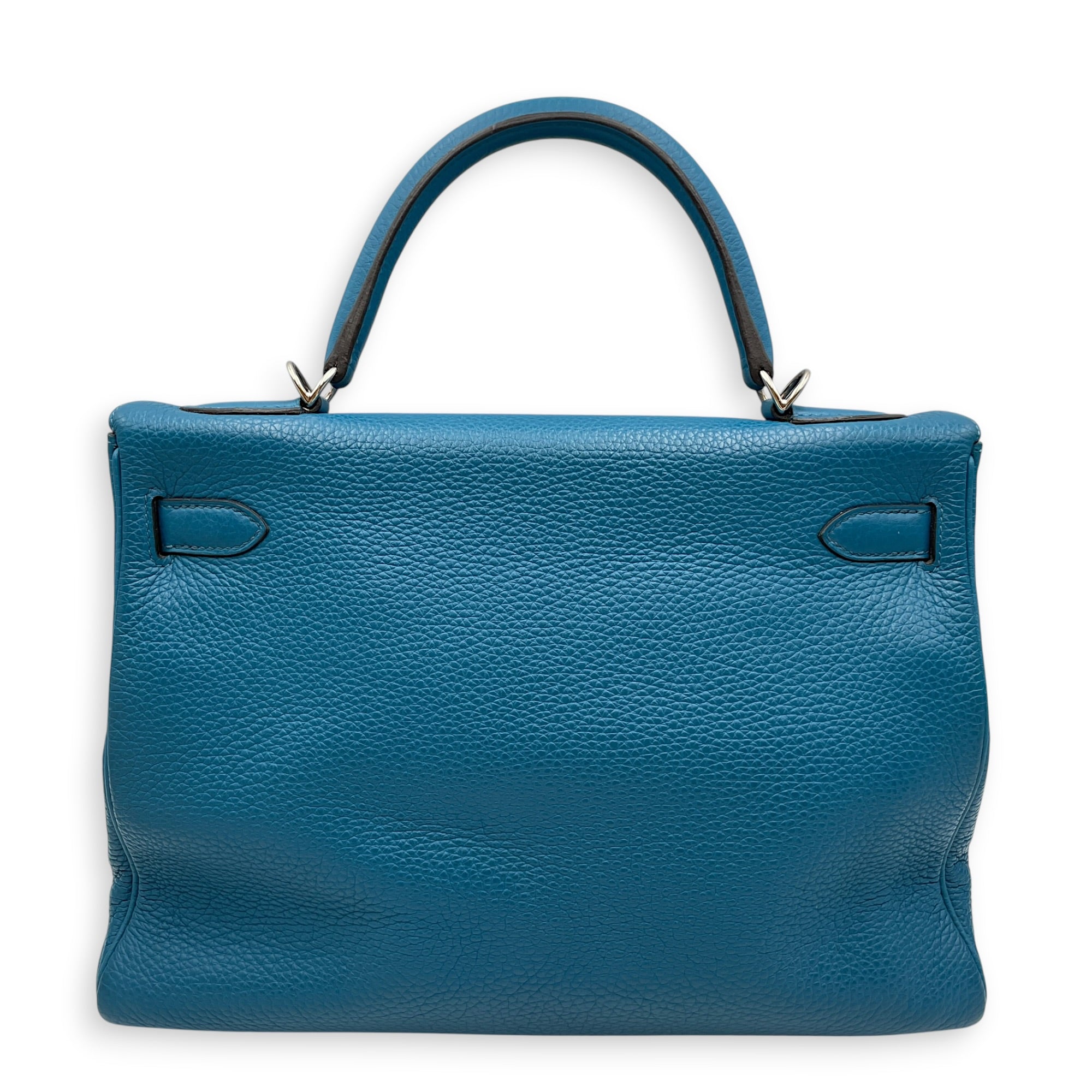 Kelly 32 Blue De Galice in Togo Palladium hardware CL2608-22966 2