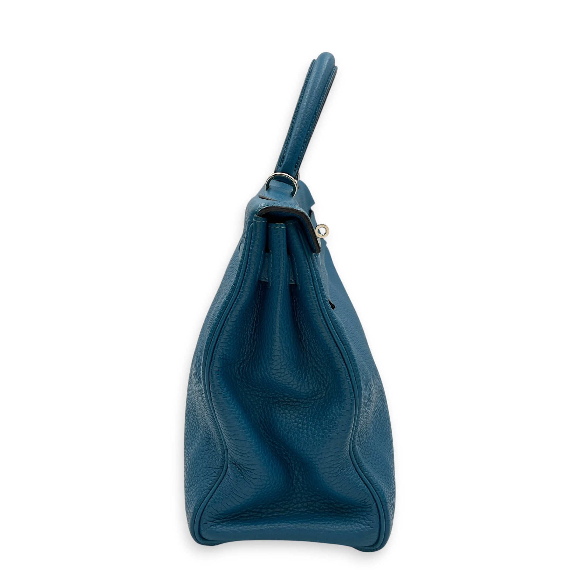 Kelly 32 Blue De Galice in Togo Palladium hardware CL2608-22966 3