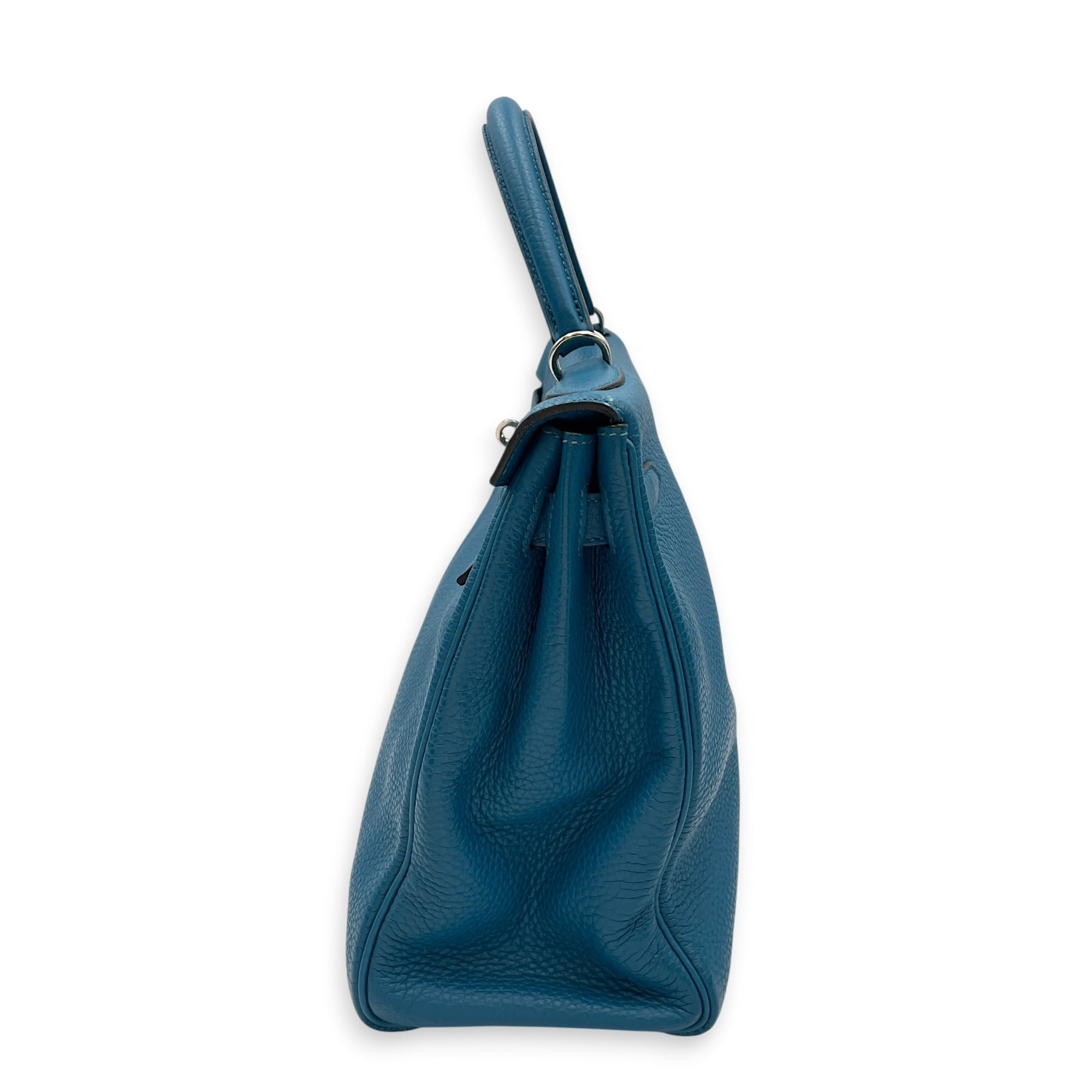 Kelly 32 Blue De Galice in Togo Palladium hardware CL2608-22966 4