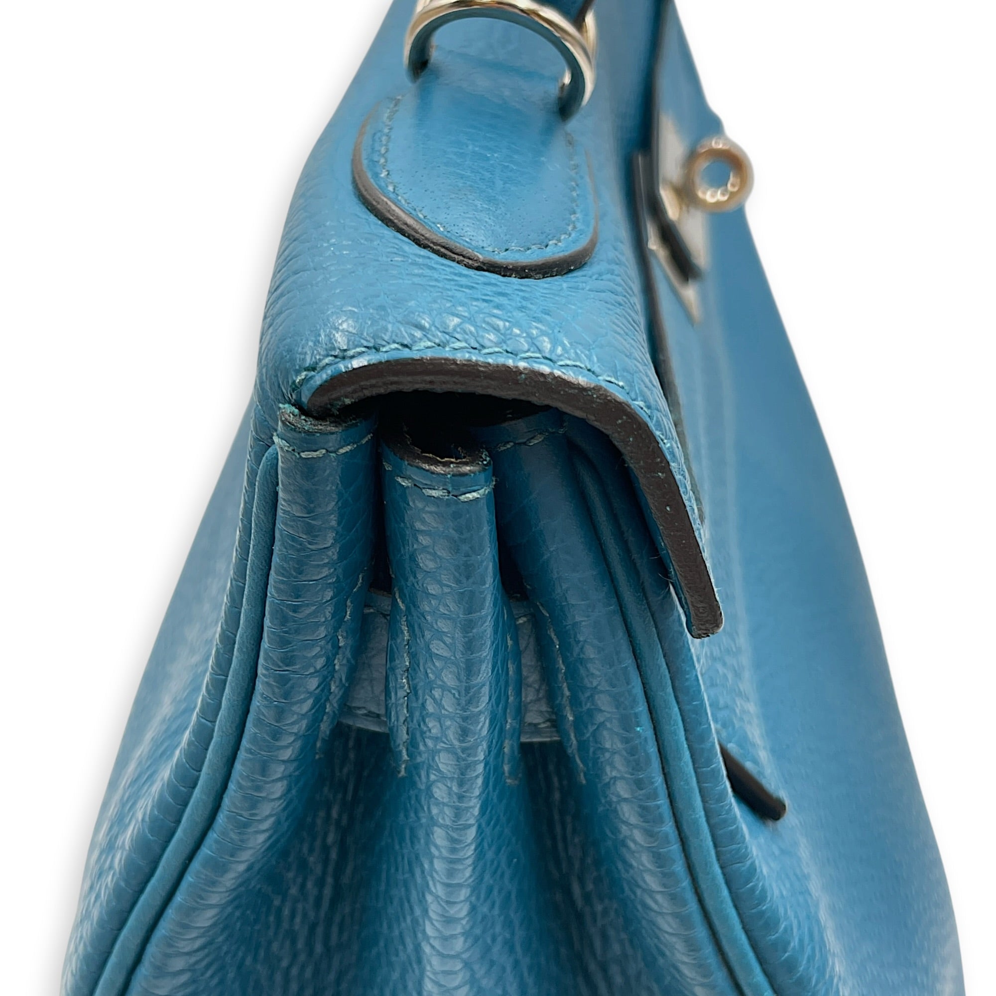 Kelly 32 Blue De Galice in Togo Palladium hardware CL2608-22966 9