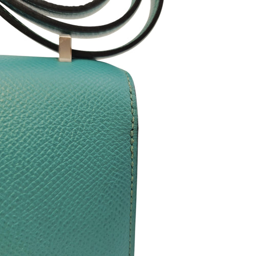 Constance 18 Blue Paon in Epsom Lacquered Metal hardware