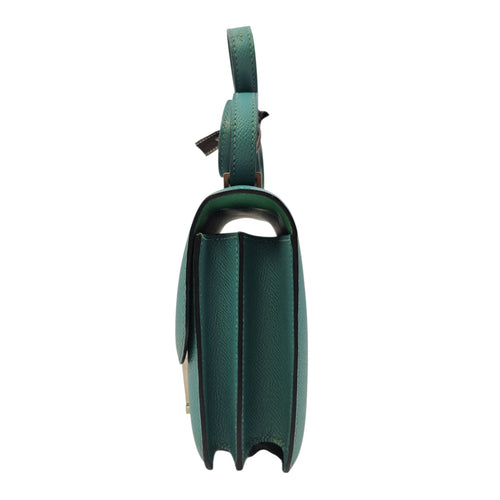 Constance 18 Blue Paon in Epsom Lacquered Metal hardware
