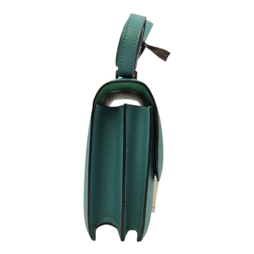 Constance 18 Blue Paon in Epsom Lacquered Metal hardware