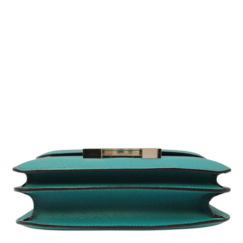 Constance 18 Blue Paon in Epsom Lacquered Metal hardware