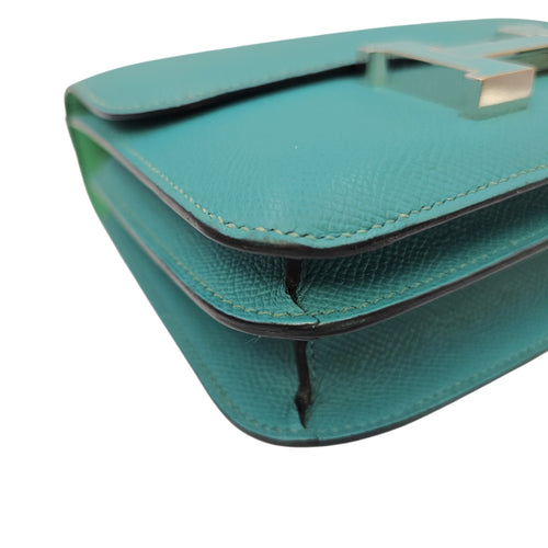 Constance 18 Blue Paon in Epsom Lacquered Metal hardware