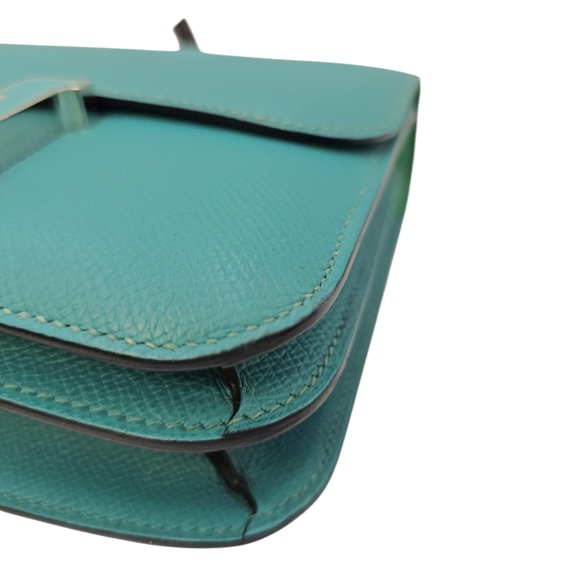 Constance 18 Blue Paon in Epsom Lacquered Metal hardware
