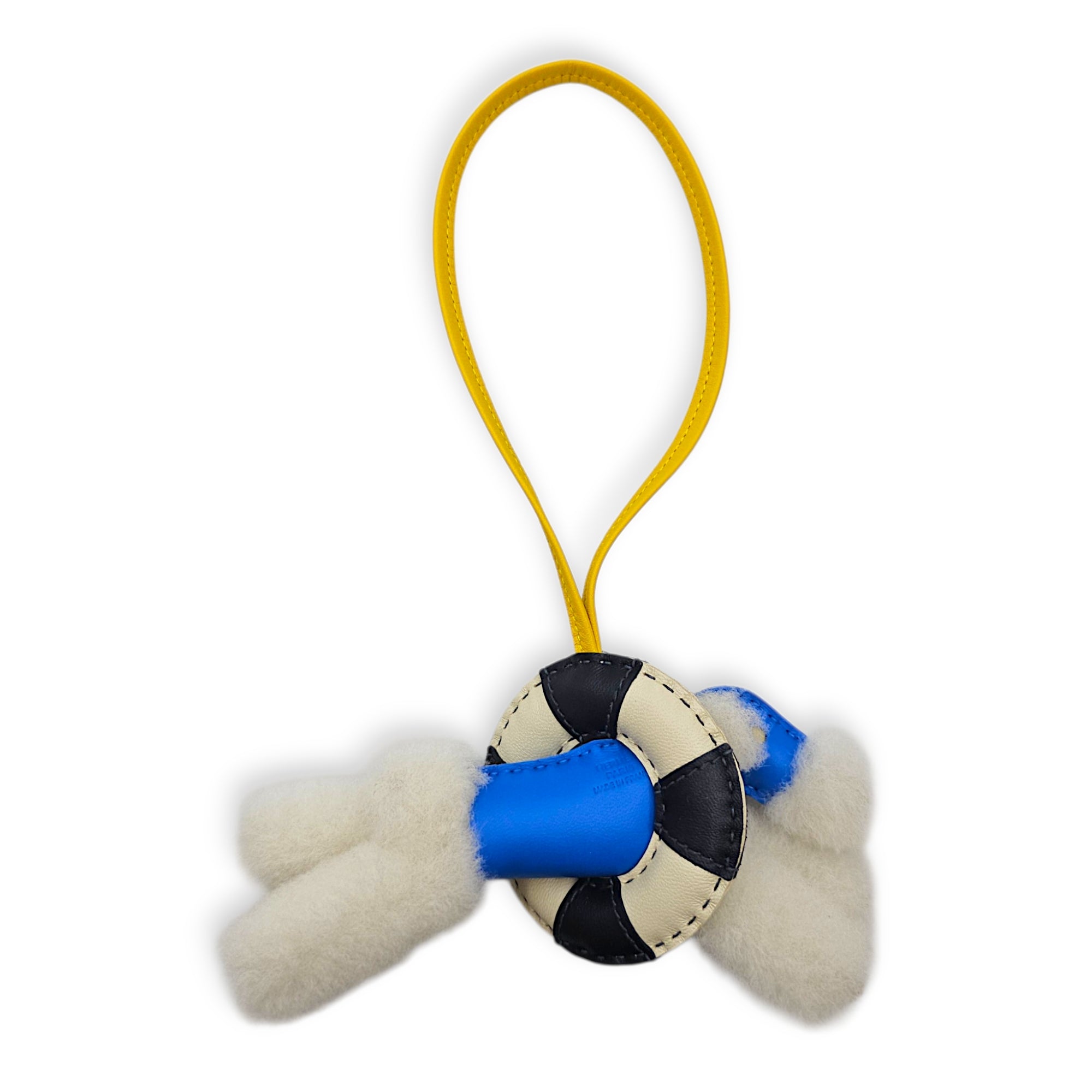 Budy A la Mer Charm Blue Hydra/Jaune de Naples/Bleu Nuit/Craie Bag Accessory in Swift CL2608-22974 2