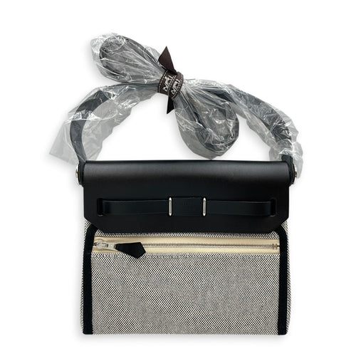Herbag 20 Black/Ecru-black in Vache Hunter/Toile Palladium hardware CL2608-22976 2