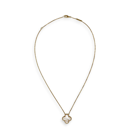 Vintage Alhambra Pendant Necklace  in White