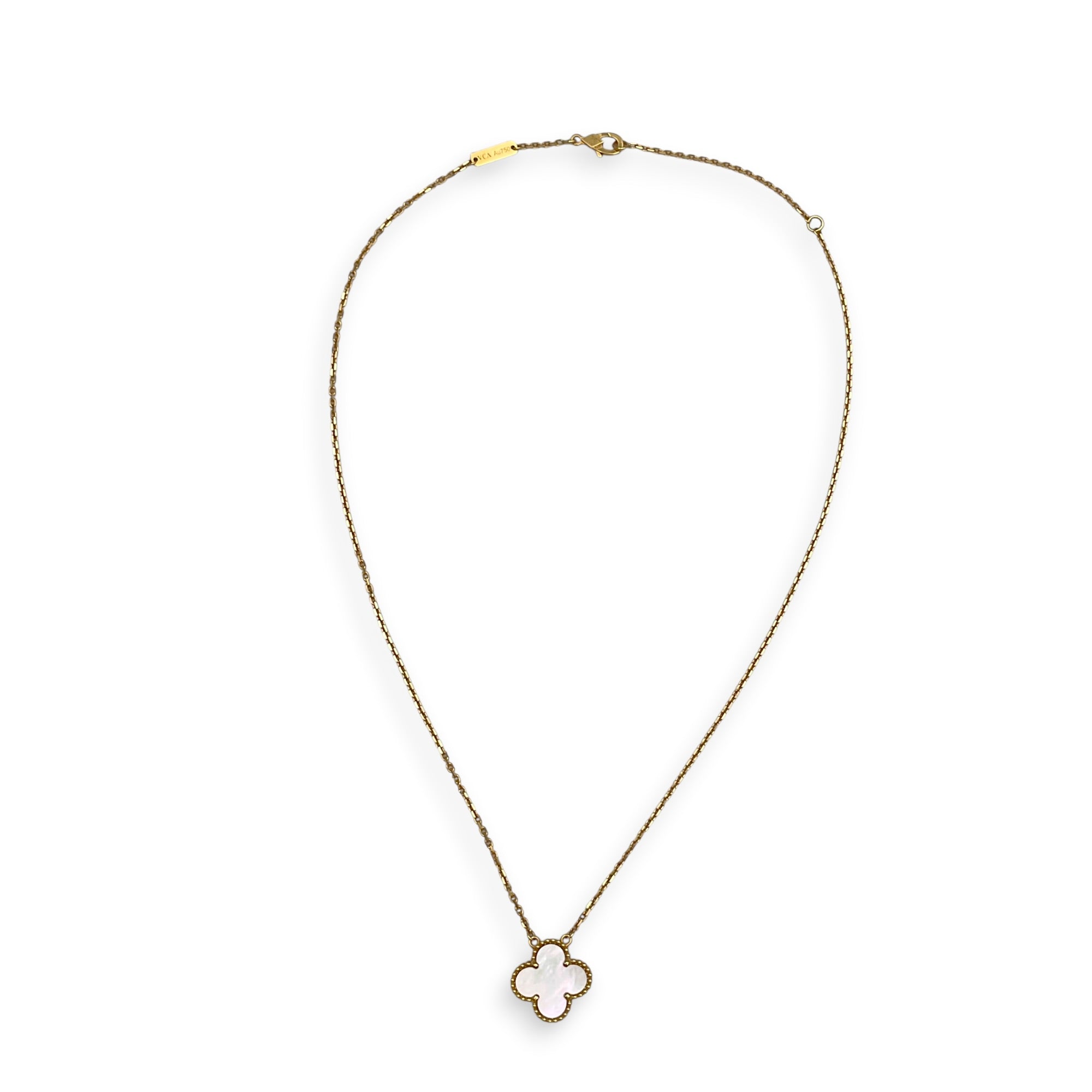 Vintage Alhambra Pendant Necklace  in White