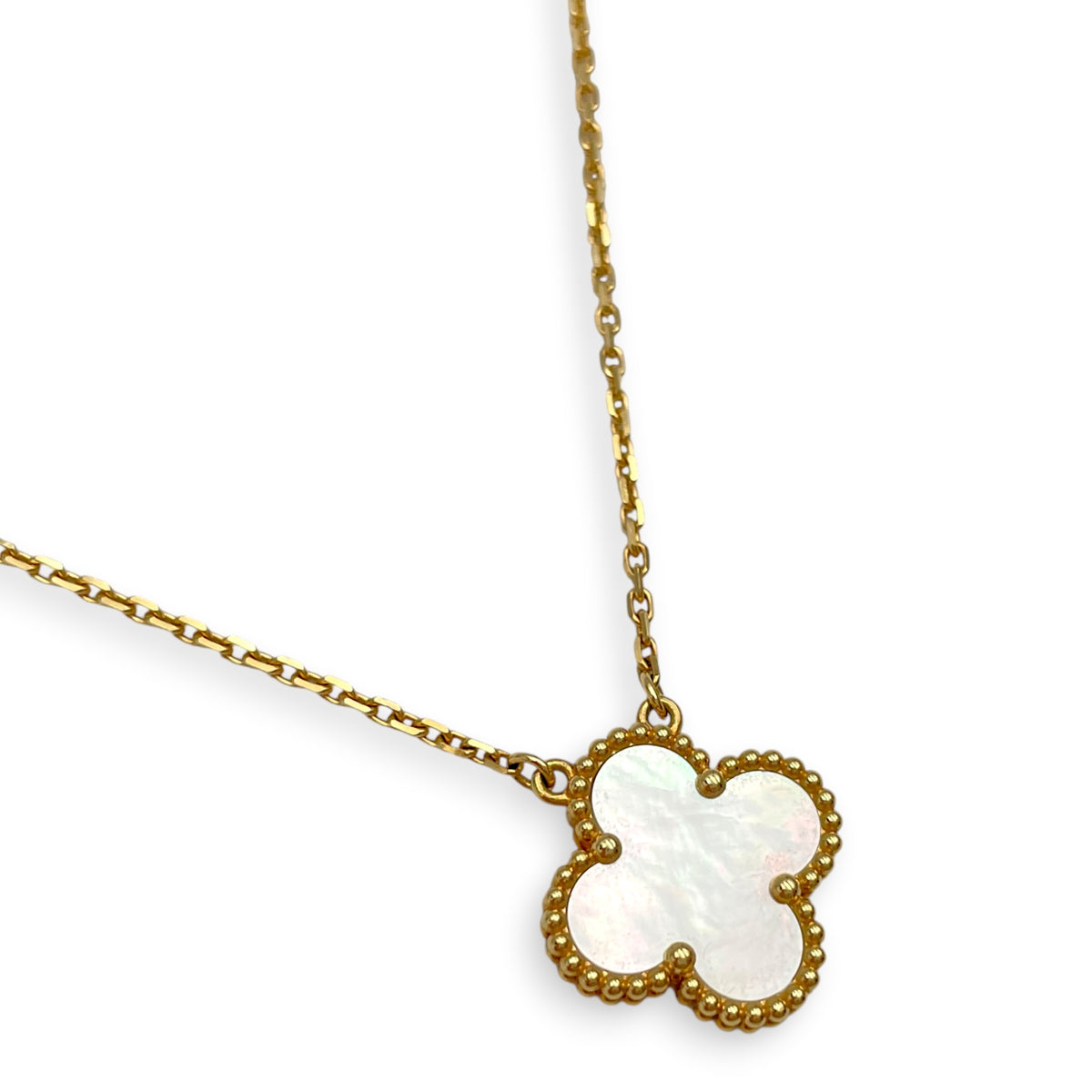 Vintage Alhambra Pendant Necklace  in White