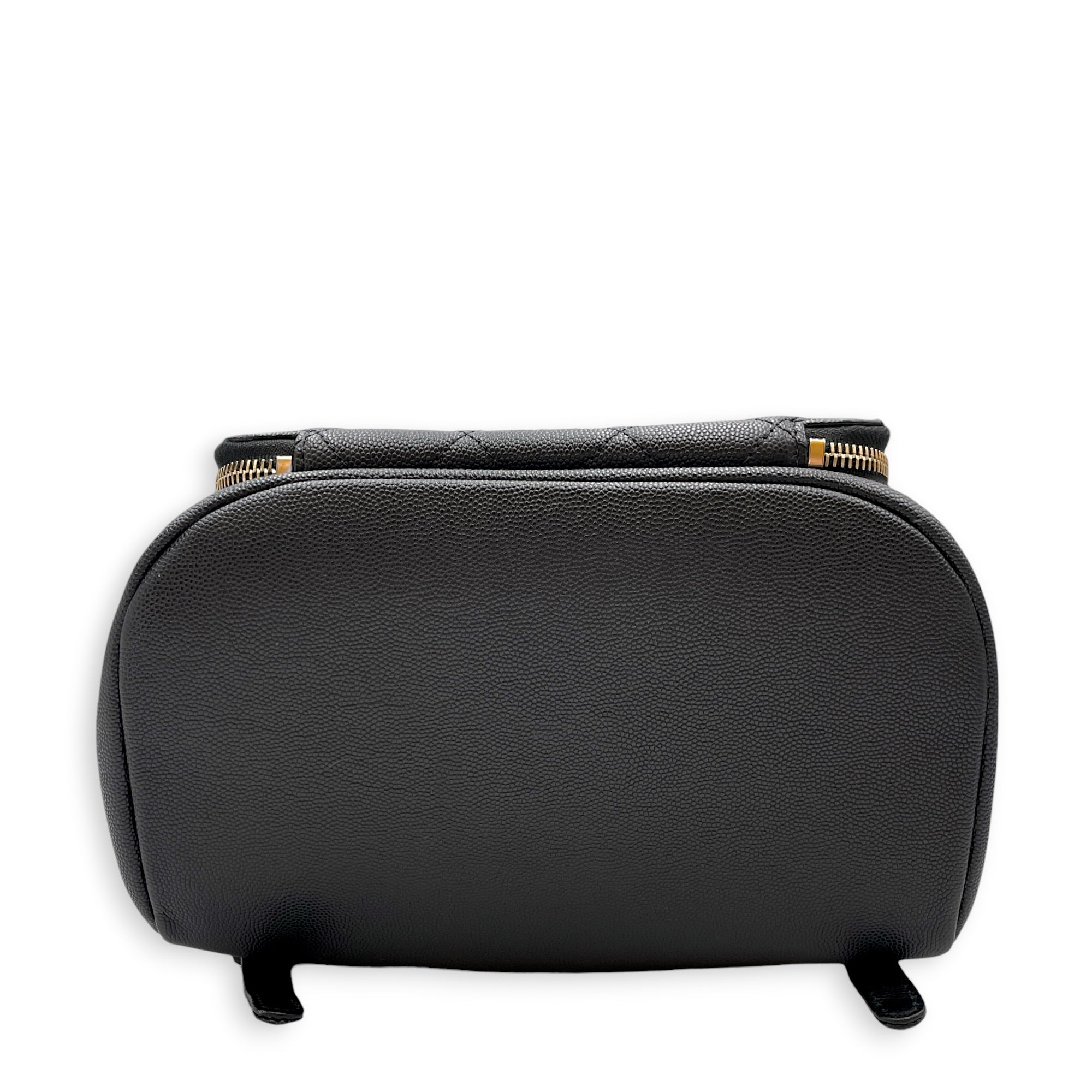 Business Affinity Black Backpack in Caviar Leather Gold hardware