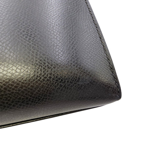 Sellier Kelly 35 Noir in Courchevel  Palladium hardware