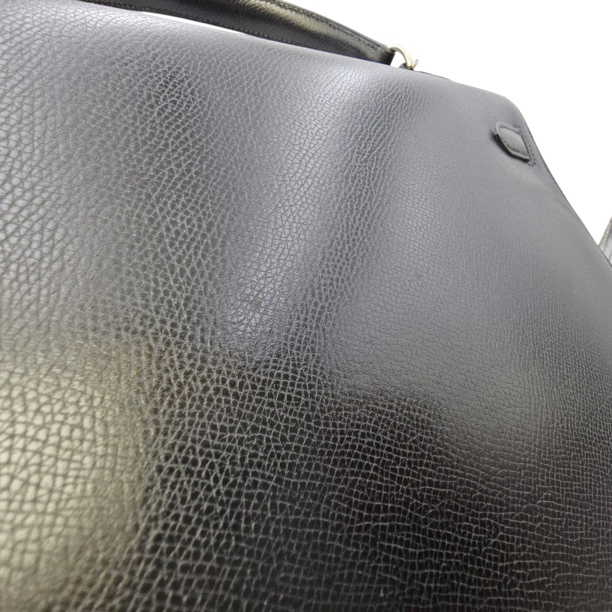 Sellier Kelly 35 Noir in Courchevel  Palladium hardware