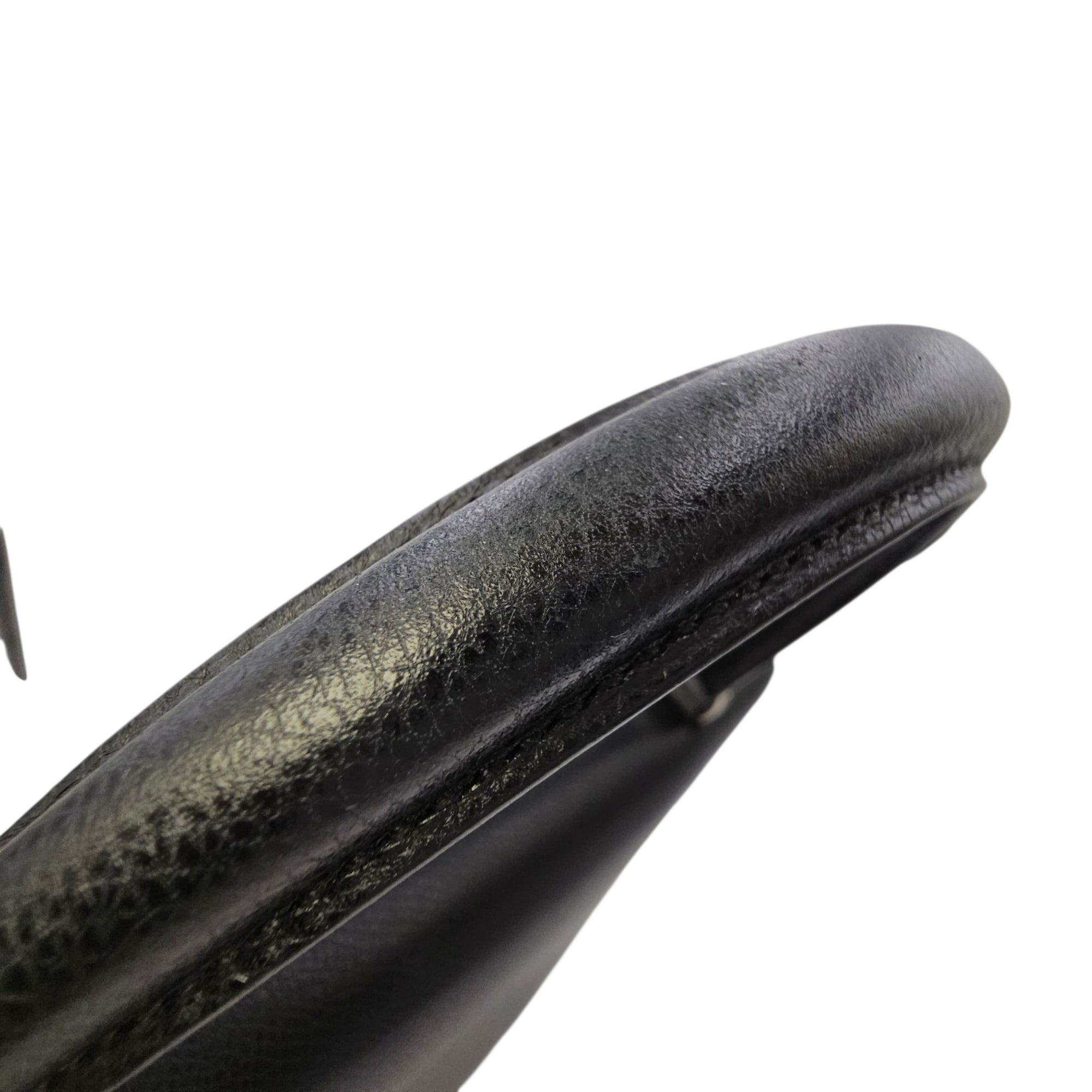 Sellier Kelly 35 Noir in Courchevel  Palladium hardware