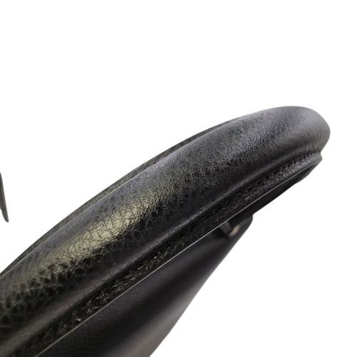 Sellier Kelly 35 Noir in Courchevel  Palladium hardware