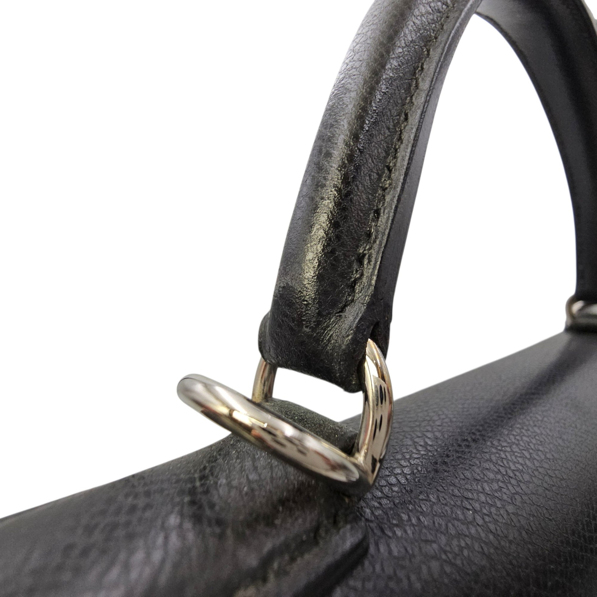 Sellier Kelly 35 Noir in Courchevel  Palladium hardware